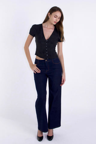 Vivien Button Front Short-sleeves Blouse