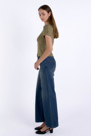 Vivien Button Front Short-sleeves Blouse