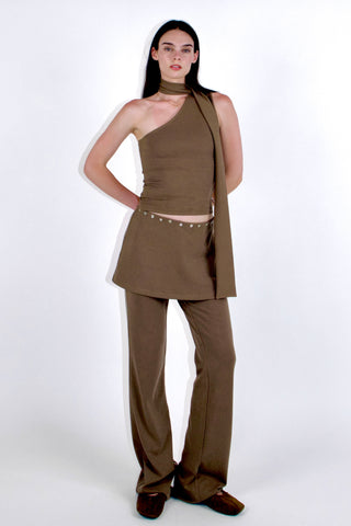 Sonia Low-rise Layered Skirt Pants