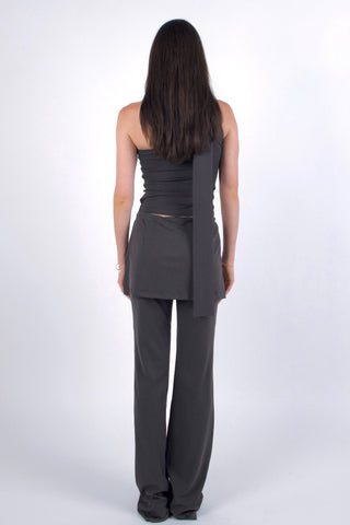 Sonia Cupro-blended One-Shoulder Top