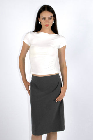 Elise Boatneck Short Sleeves Top