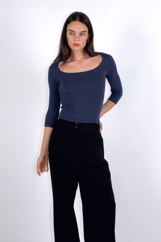 Frankie square neck 3/4 sleeve top