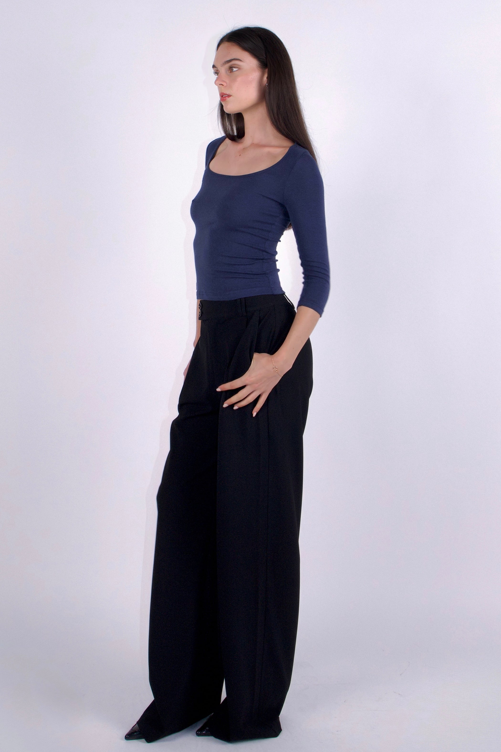 SCG MADE | Frankie square neck 3/4 sleeve top – SCG_COLLECTIONS
