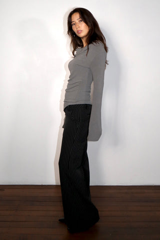 Anna asymmetrical off shoulder long sleeve top