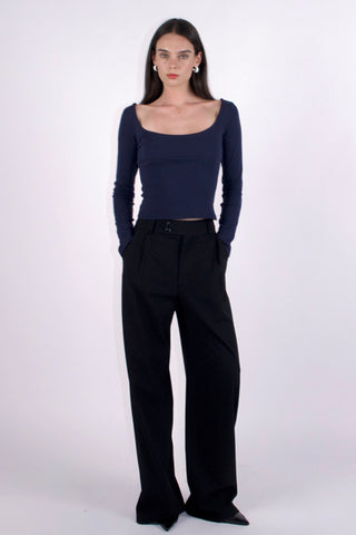 Margaux Long Sleeve Square Neck Top