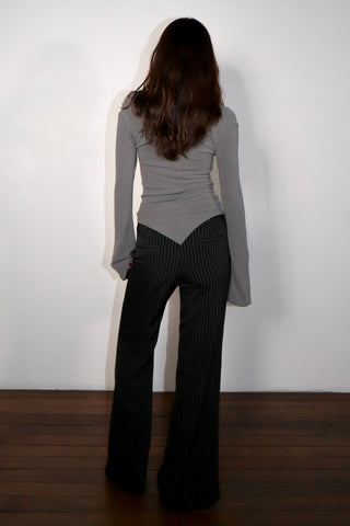 Anna asymmetrical off shoulder long sleeve top