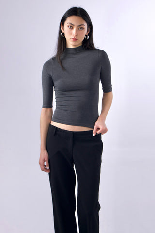 Christy Bamboo Mock Neck 3/4 Sleeve Top