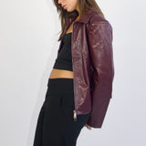 SCG MADE | Dylan Faux Leather Jacket in Wine