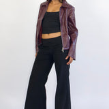 SCG MADE | Dylan Faux Leather Jacket in Wine