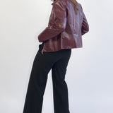 SCG MADE | Dylan Faux Leather Jacket in Wine