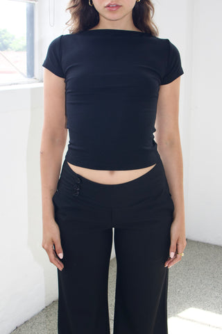 Elise Boatneck Short Sleeves Top