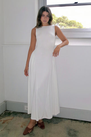 Rene Boatneck Cupro-blended Maxi Dress