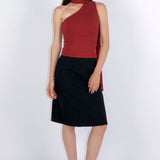 SCG MADE |Sonia Cupro-blended One-Shoulder Top