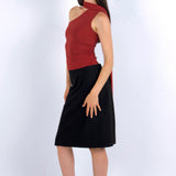 SCG MADE |Sonia Cupro-blended One-Shoulder Top