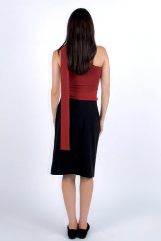 Sonia Cupro-blended One-Shoulder Top