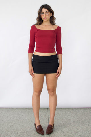 Frankie square neck 3/4 sleeve top