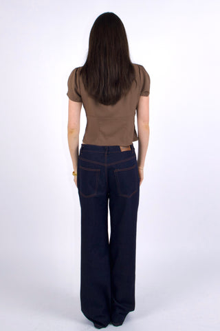 Vivien Button Front Short-sleeves Blouse