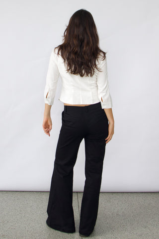 Madison button up linen fitted shirt