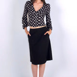 SCG MADE | Vivien Button Front Polka-dot Blouse
