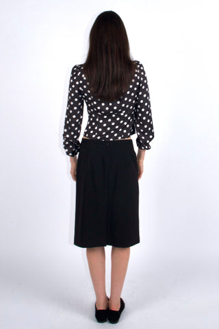 Vivien Button Front Polka-dot Blouse