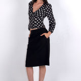 SCG MADE | Vivien Button Front Polka-dot Blouse