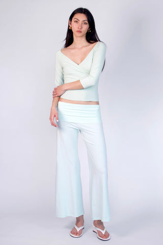 Studio Low-Rise Fold-Over Ankle Pants