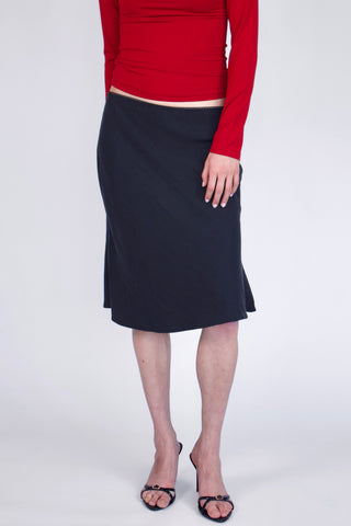 Carolyn Linen-blended Midi Skirt