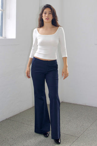 Frankie square neck 3/4 sleeve top