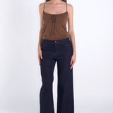 SCG MADE |Ruched Cupro-blended Tie Cami