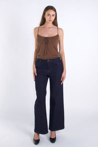 Ruched Cupro-blended Tie Cami