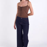 SCG MADE |Ruched Cupro-blended Tie Cami