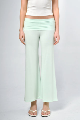 Studio Low-Rise Fold-Over Ankle Pants