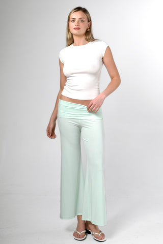 Studio Low-Rise Fold-Over Ankle Pants