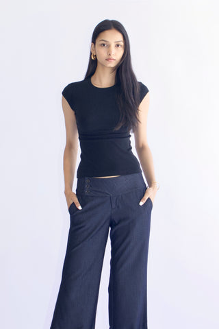 90s Basic Cap Sleeve Cotton Baby Tee