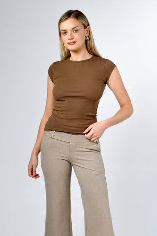 90s Basic Cap Sleeve Cotton Baby Tee