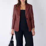 SCG MADE | Sloane 90s Style Faux Leather Blazer