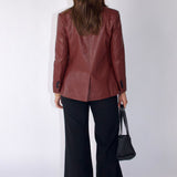 SCG MADE | Sloane 90s Style Faux Leather Blazer