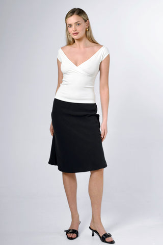 Carolyn Linen-blended Midi Skirt