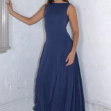 SCG MADE |Rene Boatneck Cupro-blended Maxi Dress