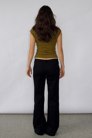 Basic Cap Sleeve Square Neck Cotton Baby Tee