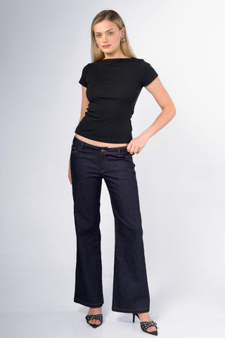 Elise Boatneck Short Sleeves Top