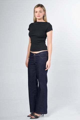 Elise Boatneck Short Sleeves Top