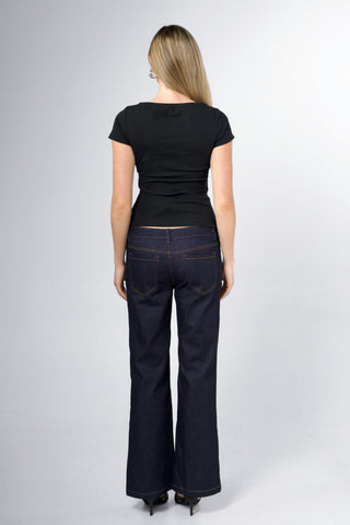 Elise Boatneck Short Sleeves Top