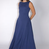 SCG MADE |Rene Boatneck Cupro-blended Maxi Dress