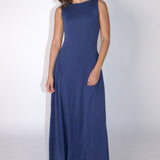 SCG MADE |Rene Boatneck Cupro-blended Maxi Dress