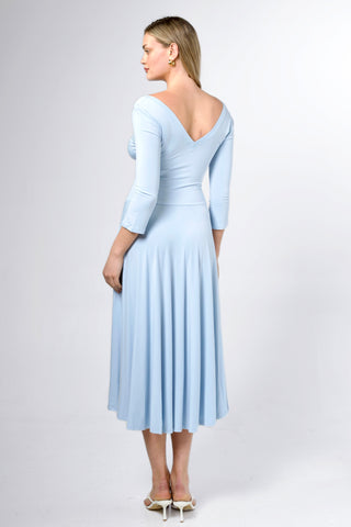 Vespera Asym Bamboo Drape Dress