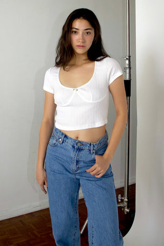 Chloe Pointelle Baby Tee