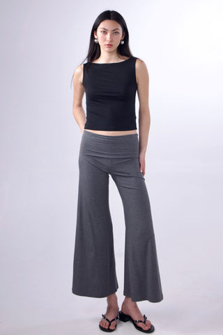Studio Low-Rise Fold-Over Ankle Pants