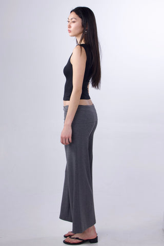 Studio Low-Rise Fold-Over Ankle Pants