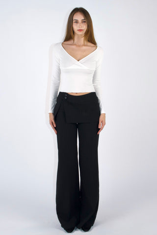 Tierra Low-rise Striped Layer Pants